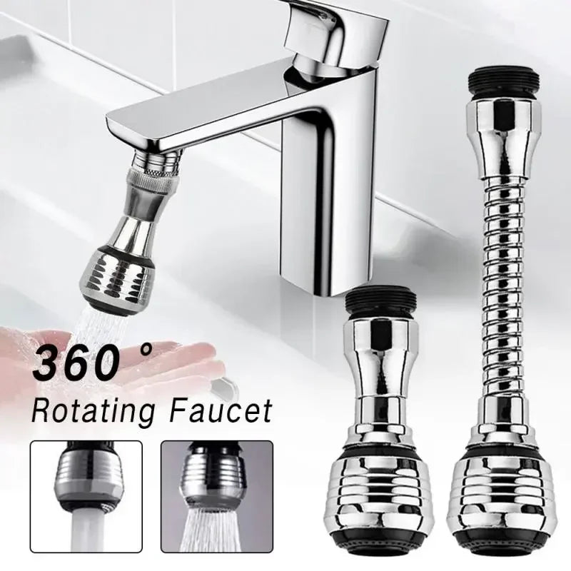 360° Rotating Faucet Extender – Anti-Splash Tap Shower