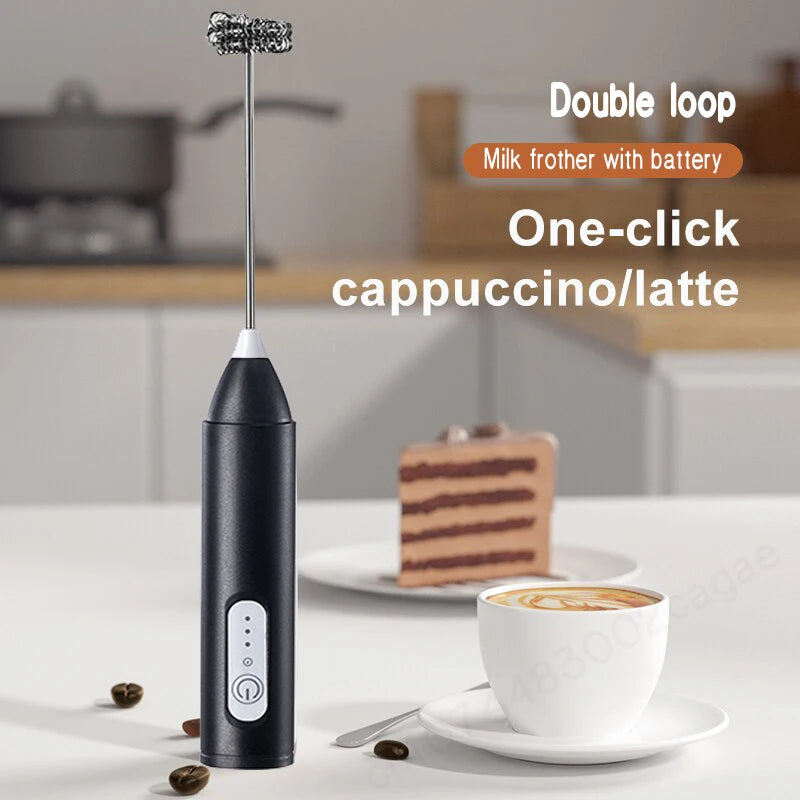 2 in 1 Coffee Beater Rechargeable Smooth Mixing Easy Use Compact Design Comfortable Handling