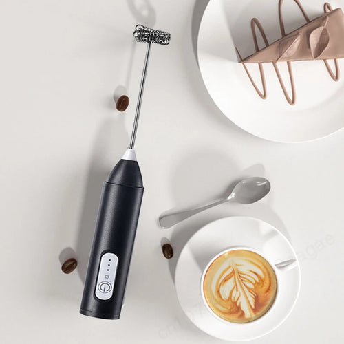 2 in 1 Coffee Beater Rechargeable Smooth Mixing Easy Use Compact Design Comfortable Handling