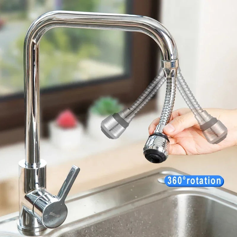 360° Rotating Faucet Extender – Anti-Splash Tap Shower